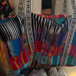 Colorful Striped Tote Bag